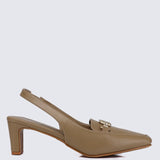 Maia Comfy Heels TaupeShoes - myballerine