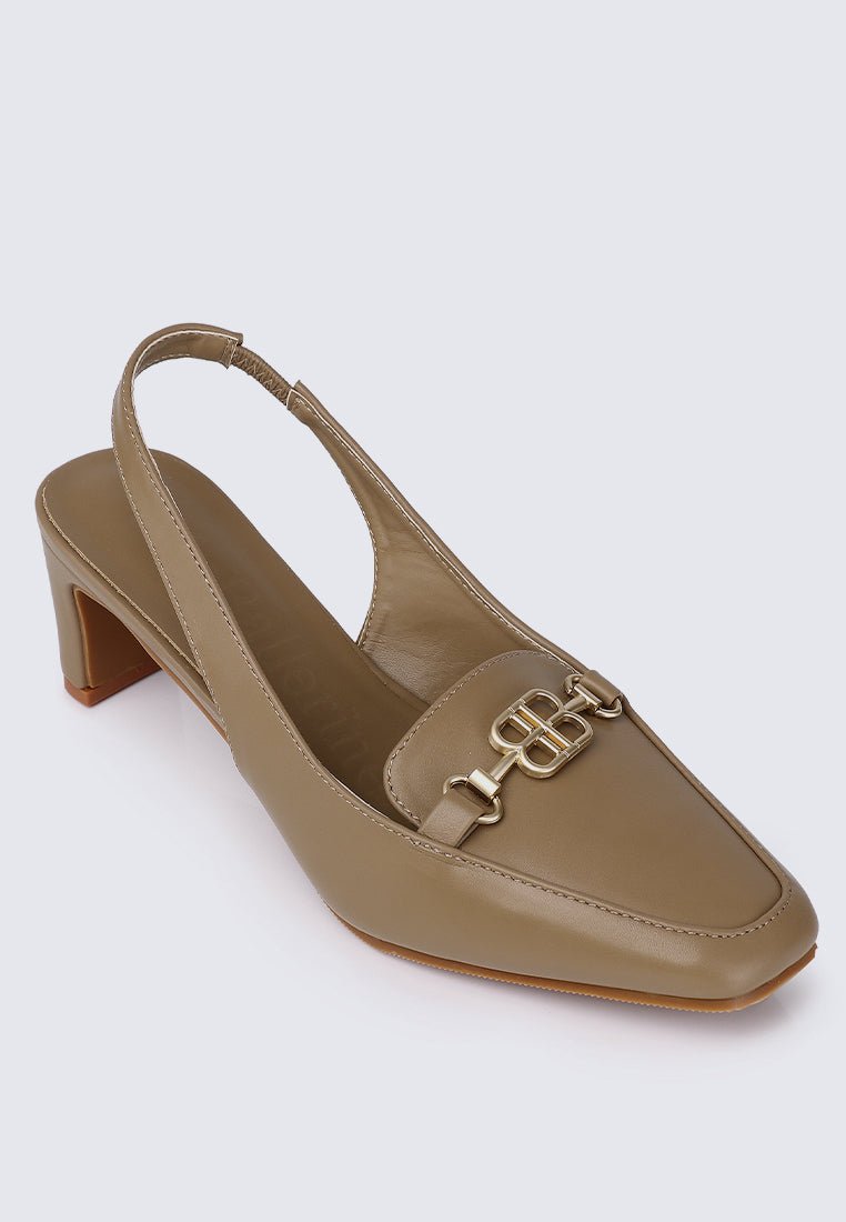 Maia Comfy Heels TaupeShoes - myballerine
