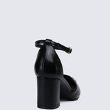 Mandy WideFit Comfy Heels In BlackShoes - myballerine