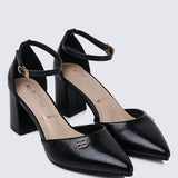 Mandy WideFit Comfy Heels In BlackShoes - myballerine