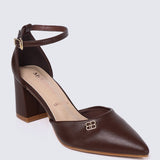 Mandy WideFit Comfy Heels In EspressoShoes - myballerine