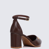Mandy WideFit Comfy Heels In EspressoShoes - myballerine