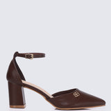 Mandy WideFit Comfy Heels In EspressoShoes - myballerine