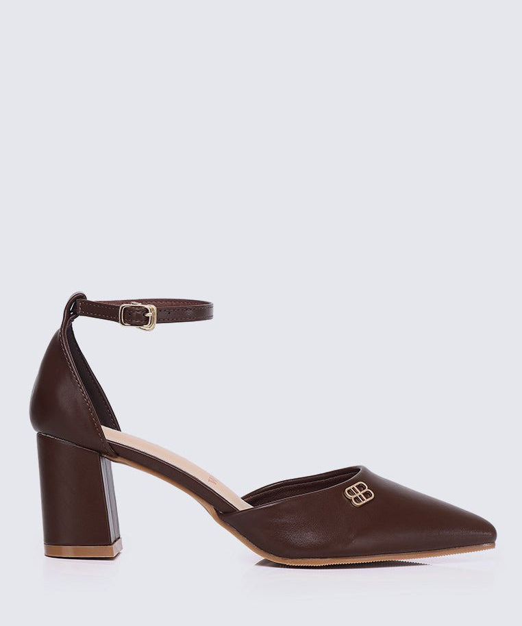 Mandy WideFit Comfy Heels In EspressoShoes - myballerine