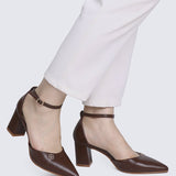 Mandy WideFit Comfy Heels In EspressoShoes - myballerine
