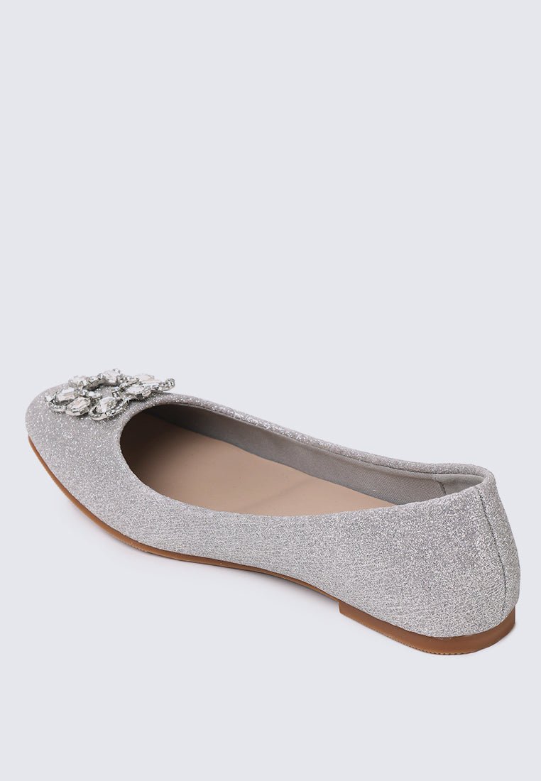 Maribel Comfy Ballerina In SilverBallerina - myballerine