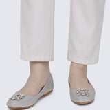 Maribel Comfy Ballerina In SilverBallerina - myballerine