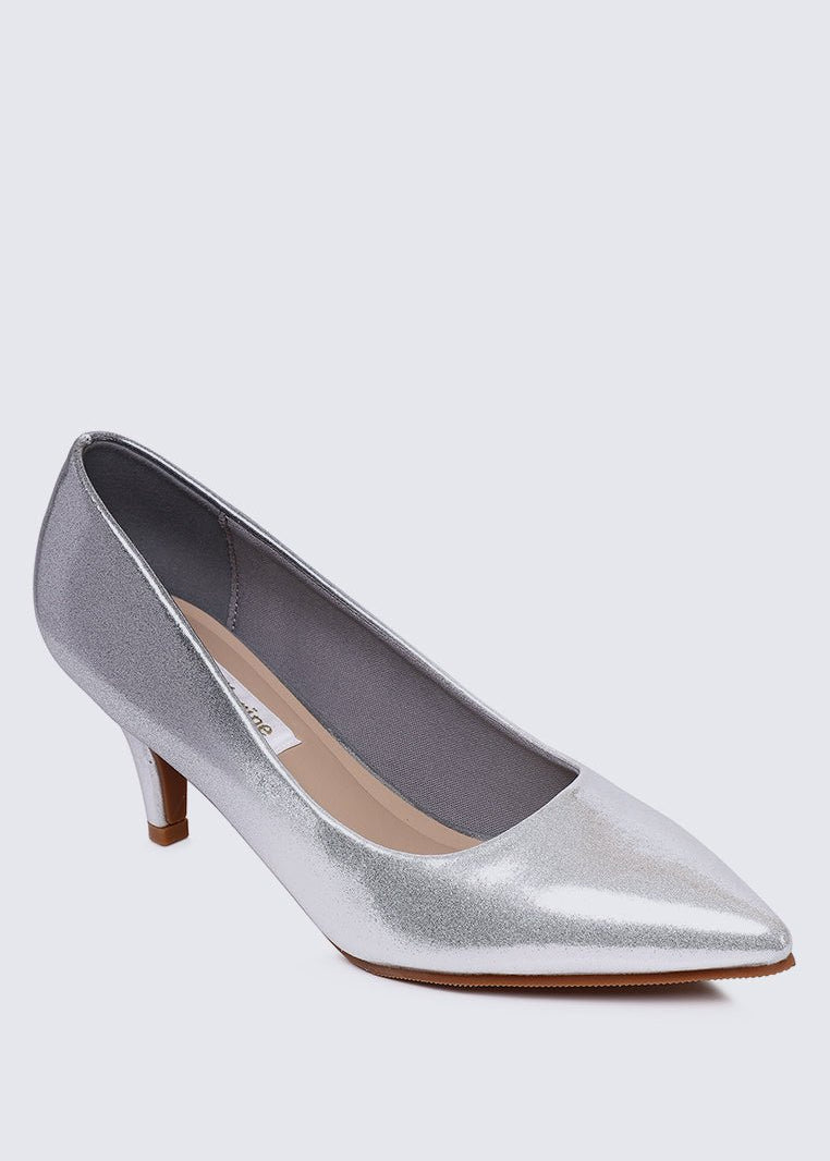 Maureen Comfy Pumps In SilverShoes - myballerine