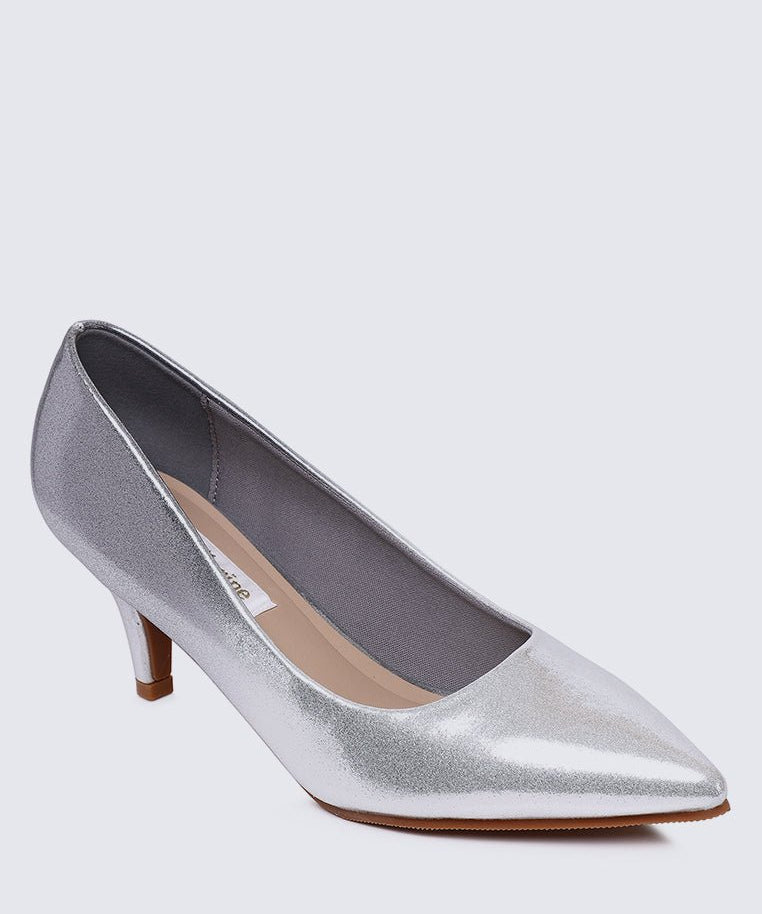 Maureen Comfy Pumps In SilverShoes - myballerine