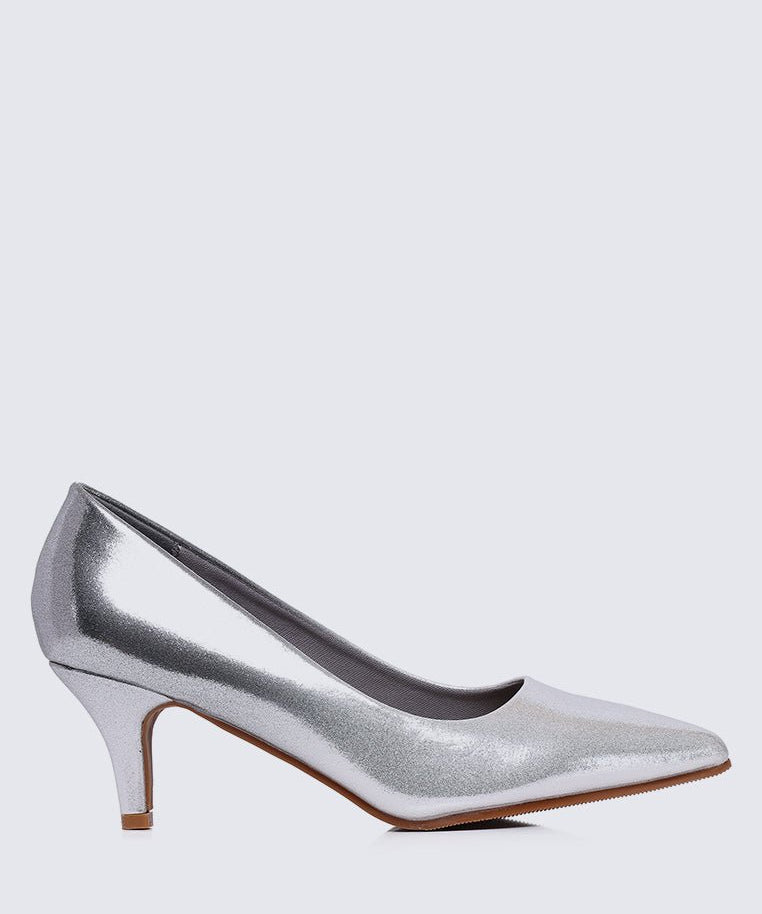Maureen Comfy Pumps In SilverShoes - myballerine