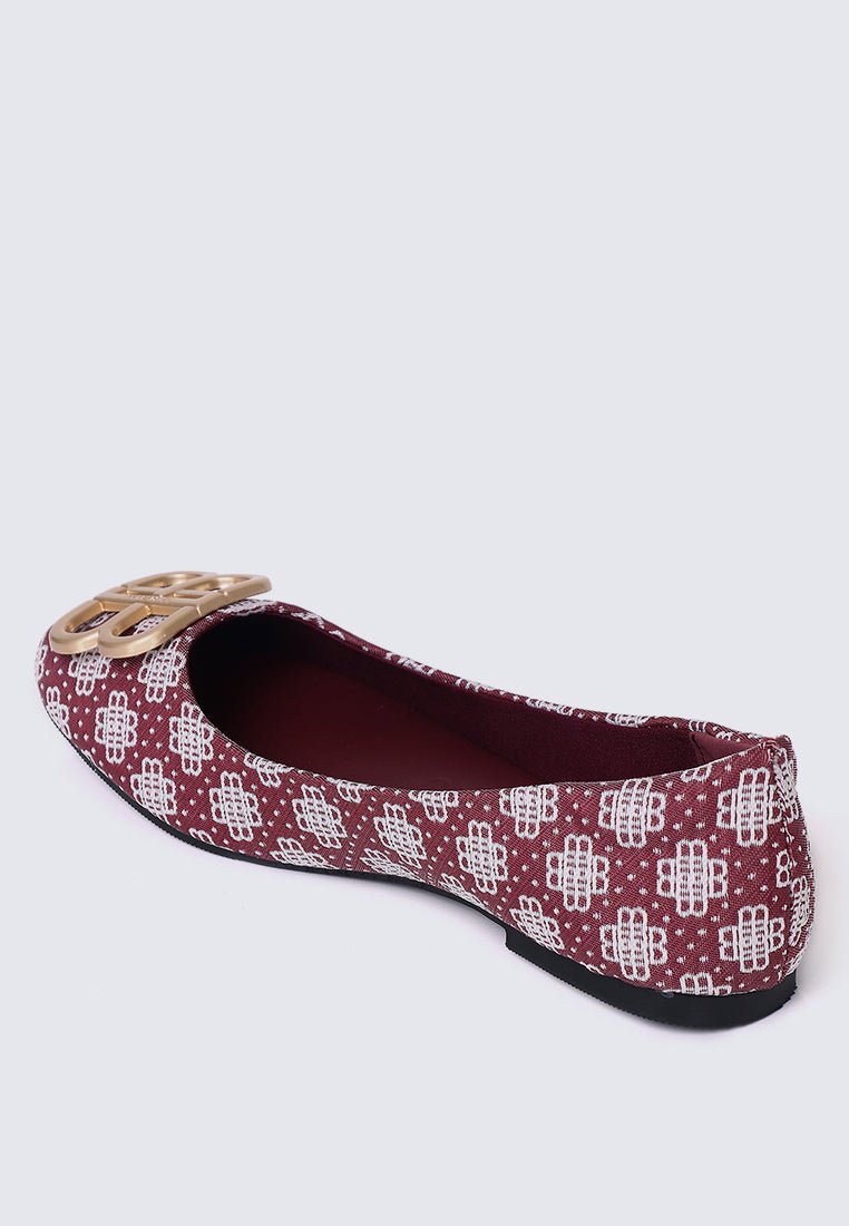 Melati Comfy Ballerina In MaroonBallerina - myballerine