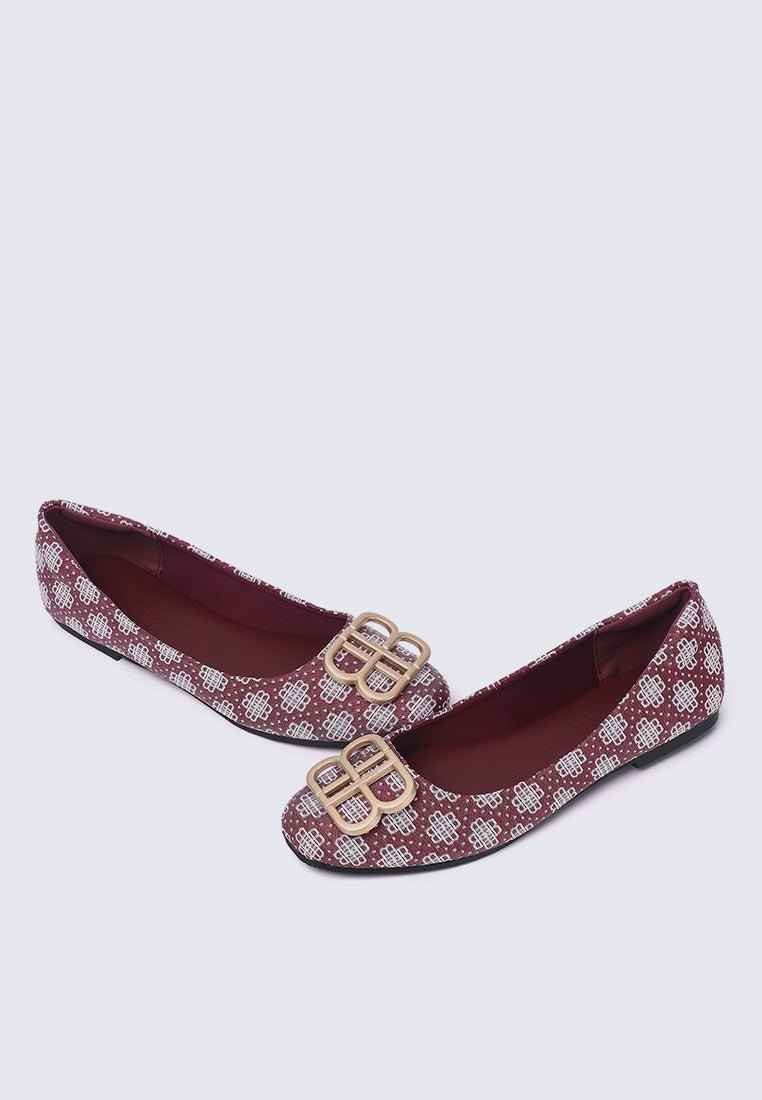Melati Comfy Ballerina In MaroonBallerina - myballerine