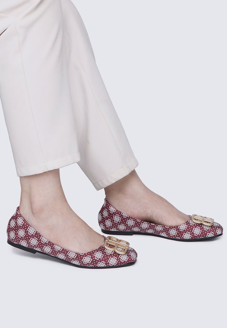 Melati Comfy Ballerina In MaroonBallerina - myballerine