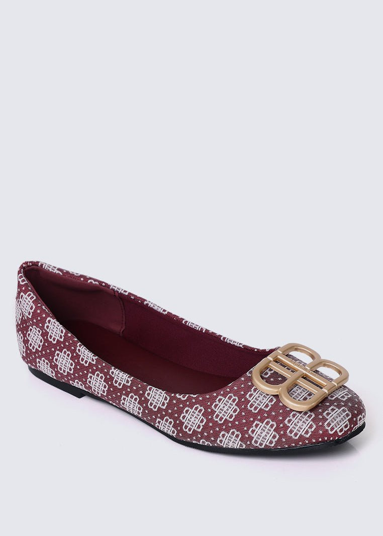 Melati Comfy Ballerina In MaroonBallerina - myballerine