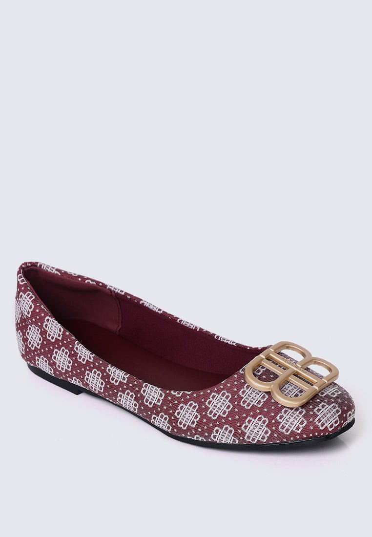 Melati Comfy Ballerina In MaroonBallerina - myballerine
