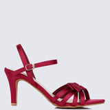 Melissa Comfy Heels In Maroon - myballerine