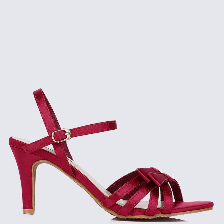 Melissa Comfy Heels In Maroon - myballerine