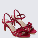 Melissa Comfy Heels In Maroon - myballerine