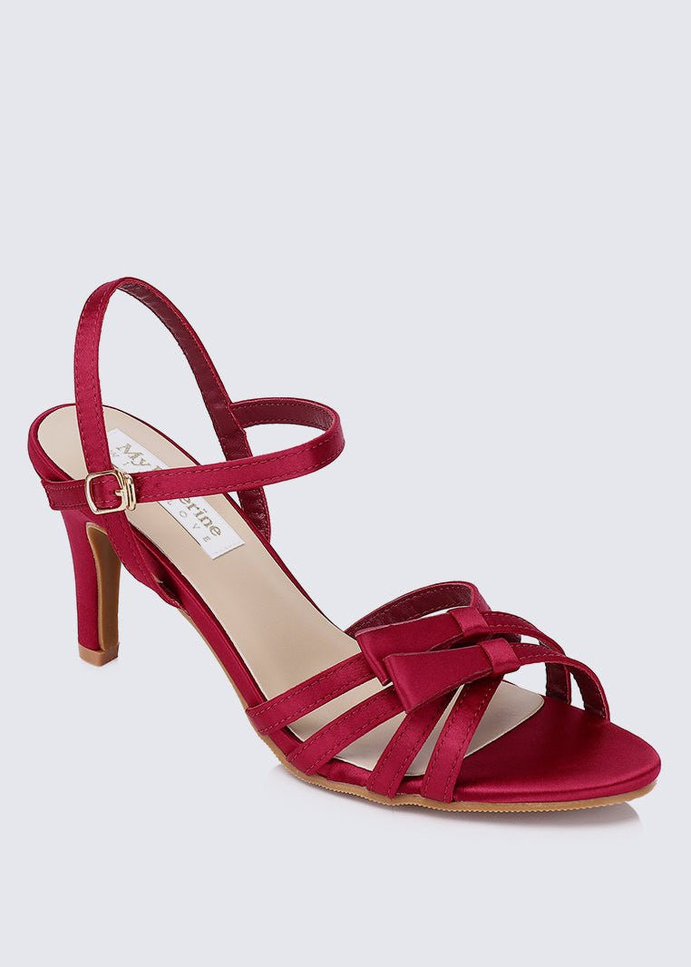 Melissa Comfy Heels In Maroon - myballerine