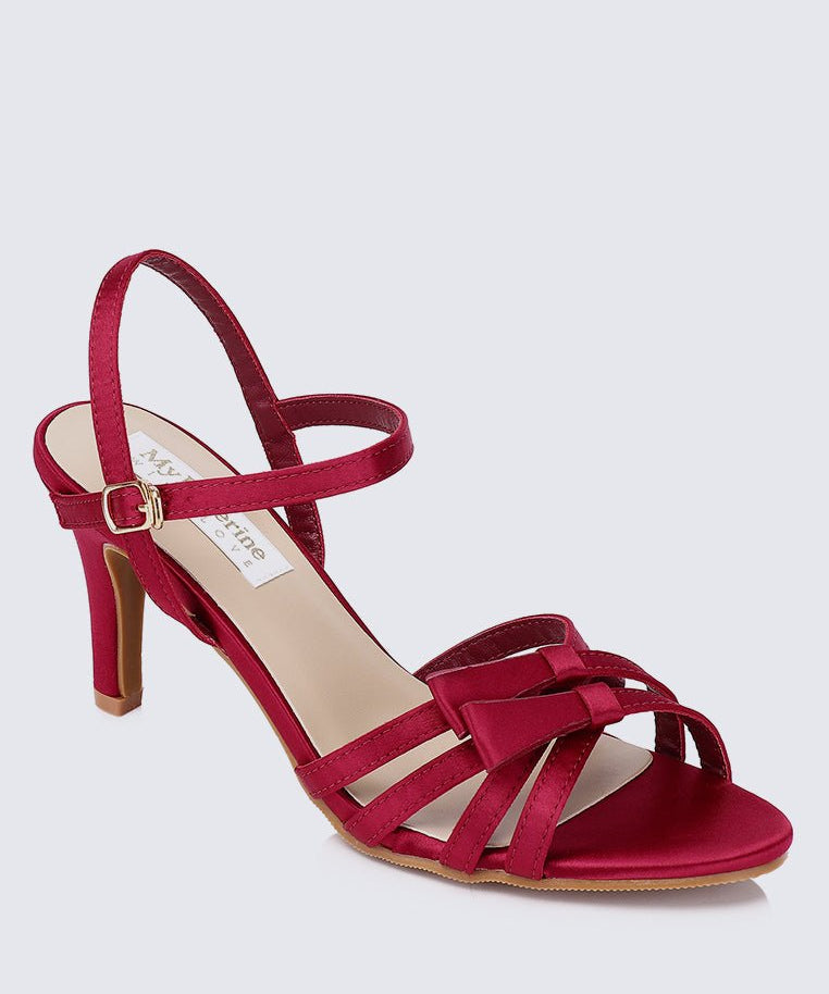 Melissa Comfy Heels In Maroon - myballerine
