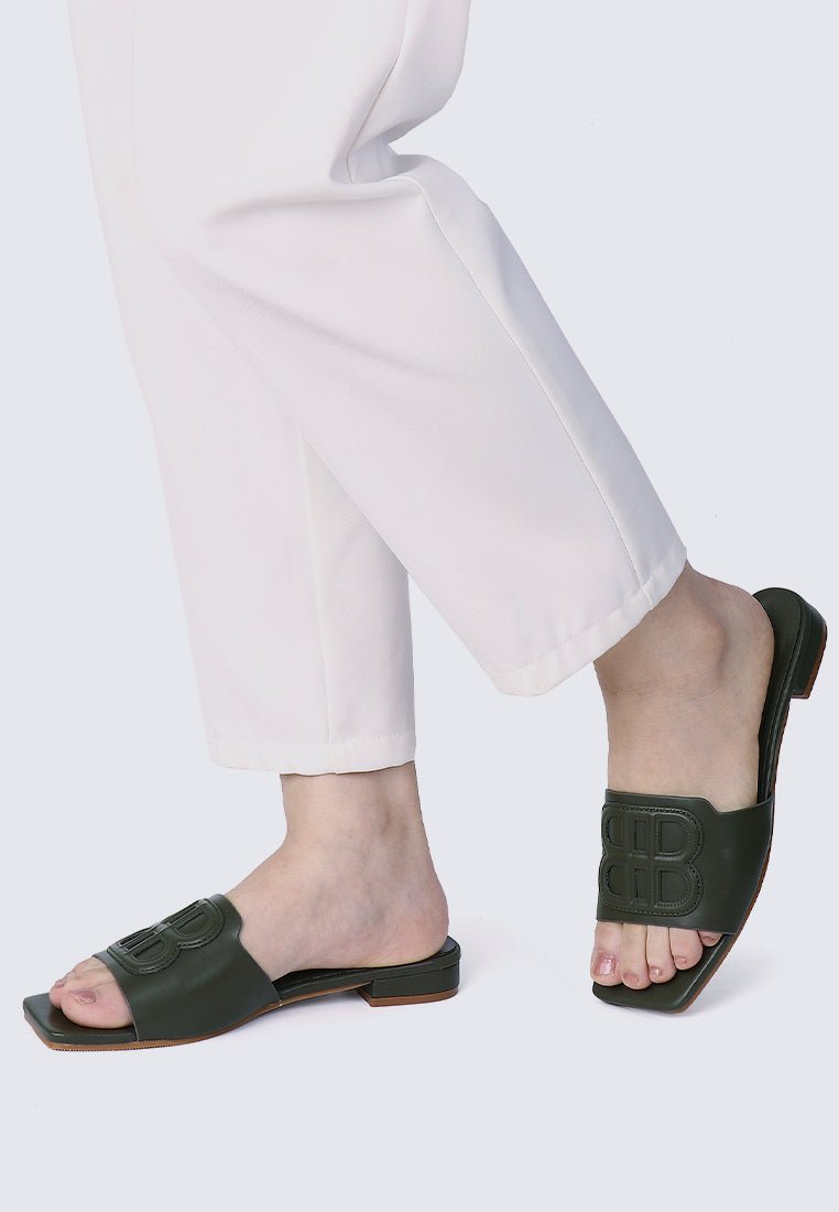 Michelle Comfy Sandals In OliveShoes - myballerine