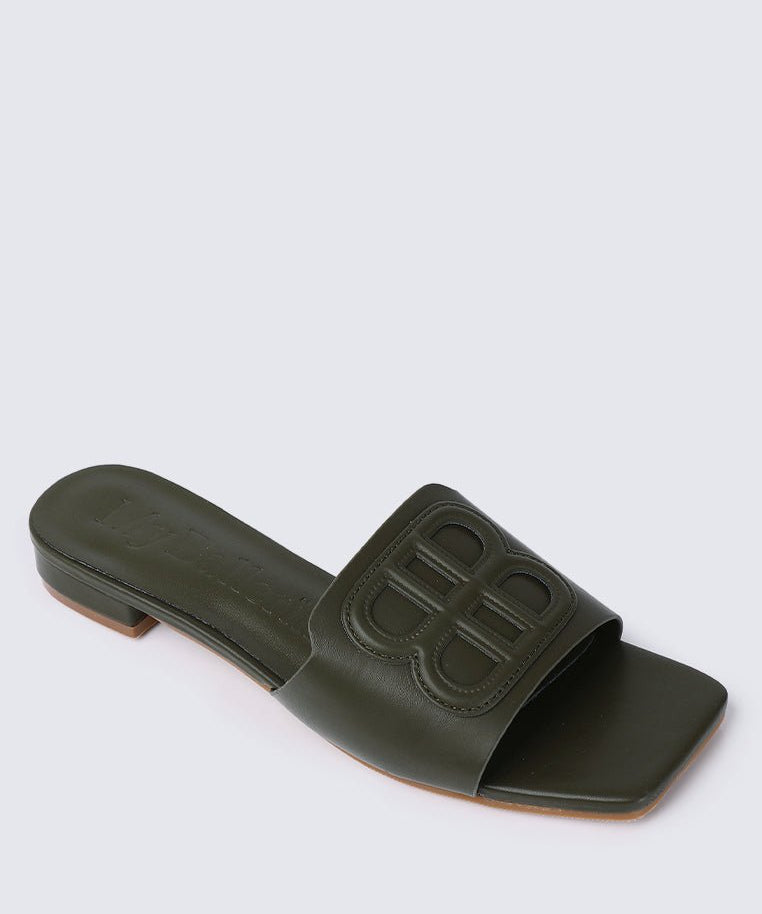 Michelle Comfy Sandals In OliveShoes - myballerine