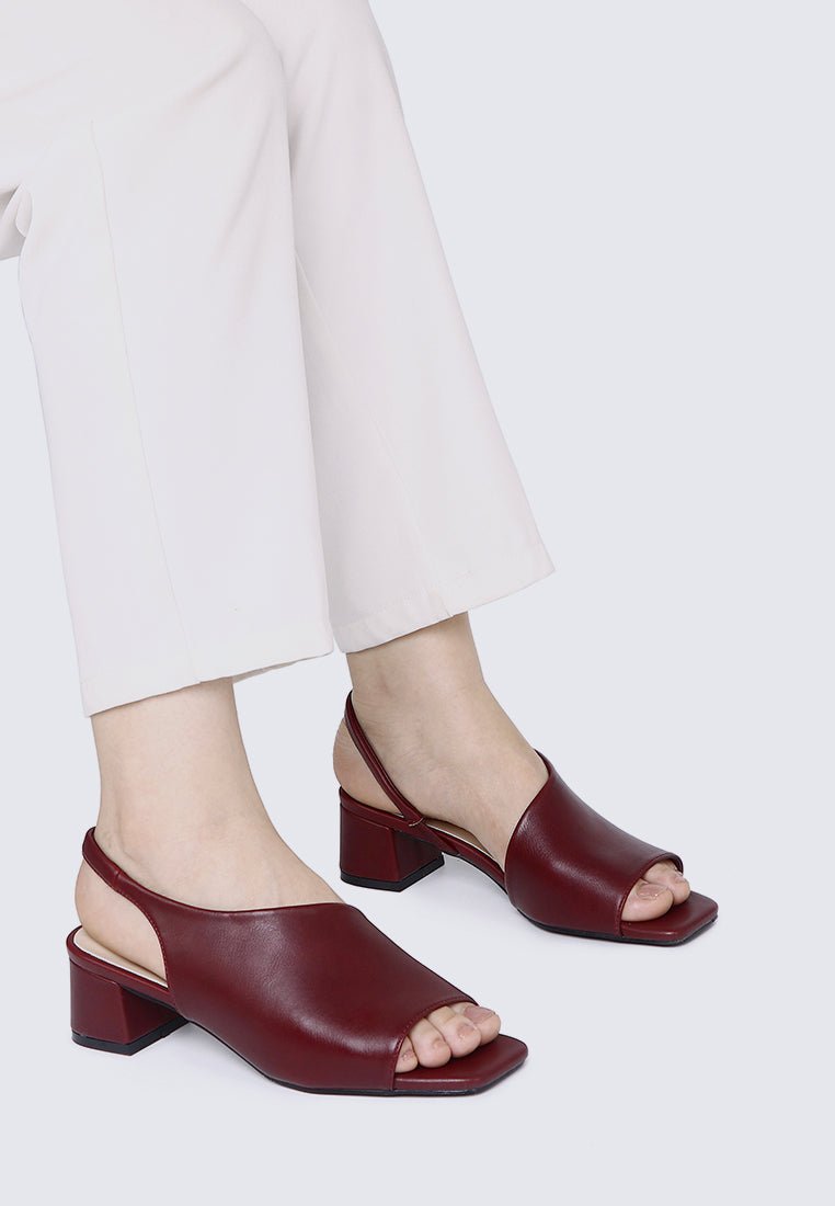 Mimpikita x My Ballerine Urba Comfy Heels In MaroonHeels - myballerine