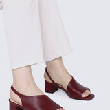 Mimpikita x My Ballerine Urba Comfy Heels In MaroonHeels - myballerine