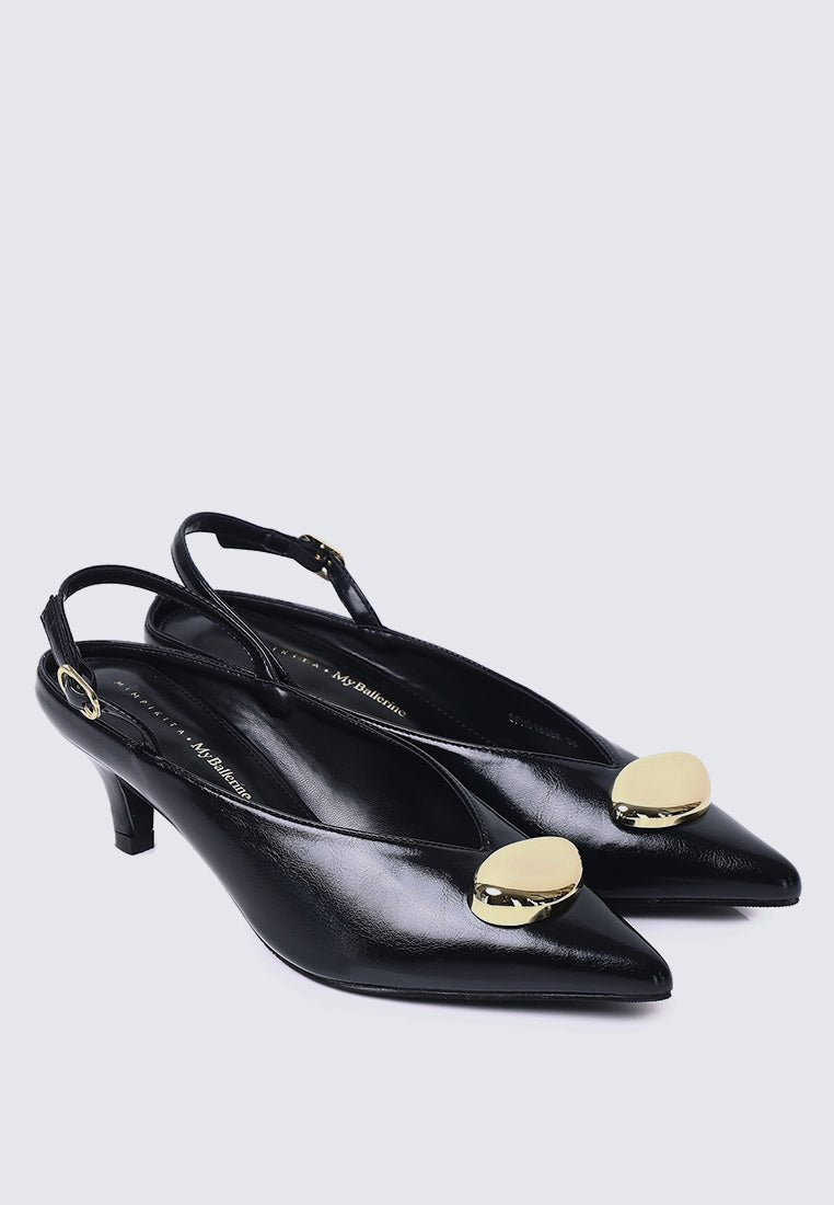 Mimpikita x My Ballerine Verde Comfy Heels In BlackHeels - myballerine