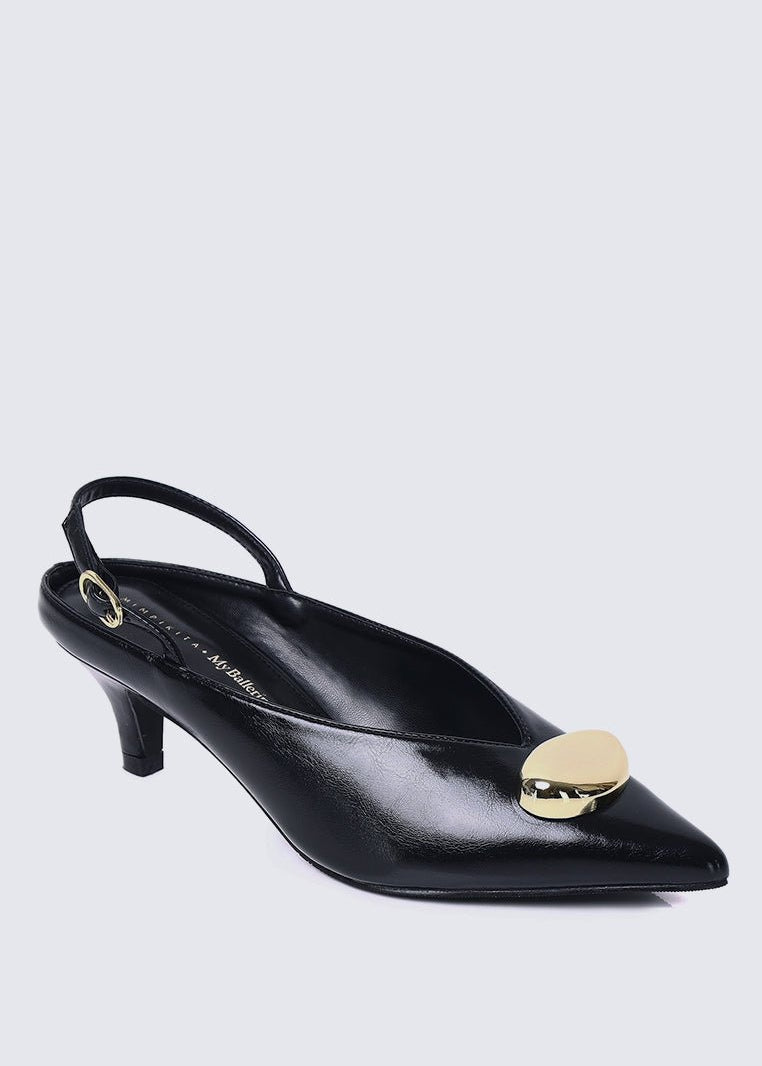 Mimpikita x My Ballerine Verde Comfy Heels In BlackHeels - myballerine