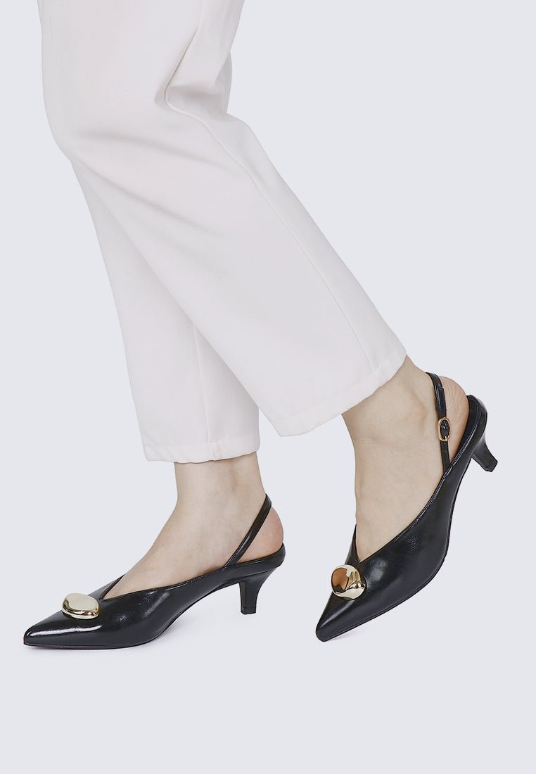 Mimpikita x My Ballerine Verde Comfy Heels In BlackHeels - myballerine