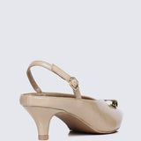 Mimpikita x My Ballerine Verde Comfy Heels In CreamHeels - myballerine