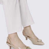 Mimpikita x My Ballerine Verde Comfy Heels In CreamHeels - myballerine