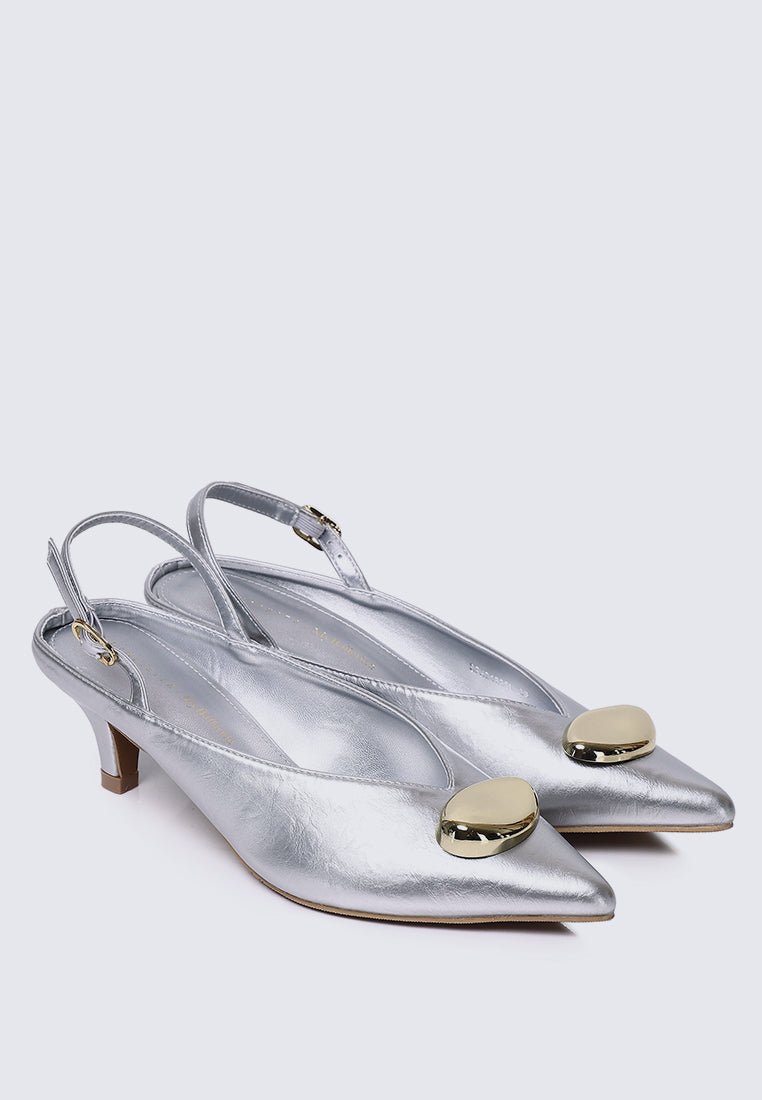Mimpikita x My Ballerine Verde Comfy Heels In SilverHeels - myballerine