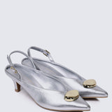 Mimpikita x My Ballerine Verde Comfy Heels In SilverHeels - myballerine