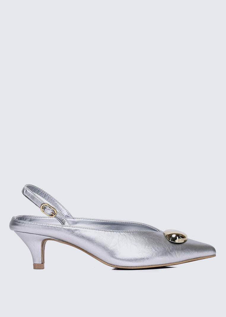 Mimpikita x My Ballerine Verde Comfy Heels In SilverHeels - myballerine