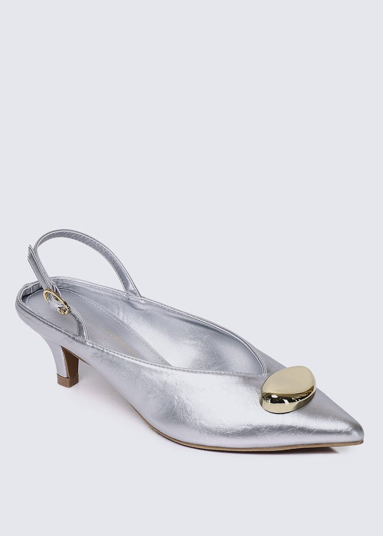 Mimpikita x My Ballerine Verde Comfy Heels In SilverHeels - myballerine