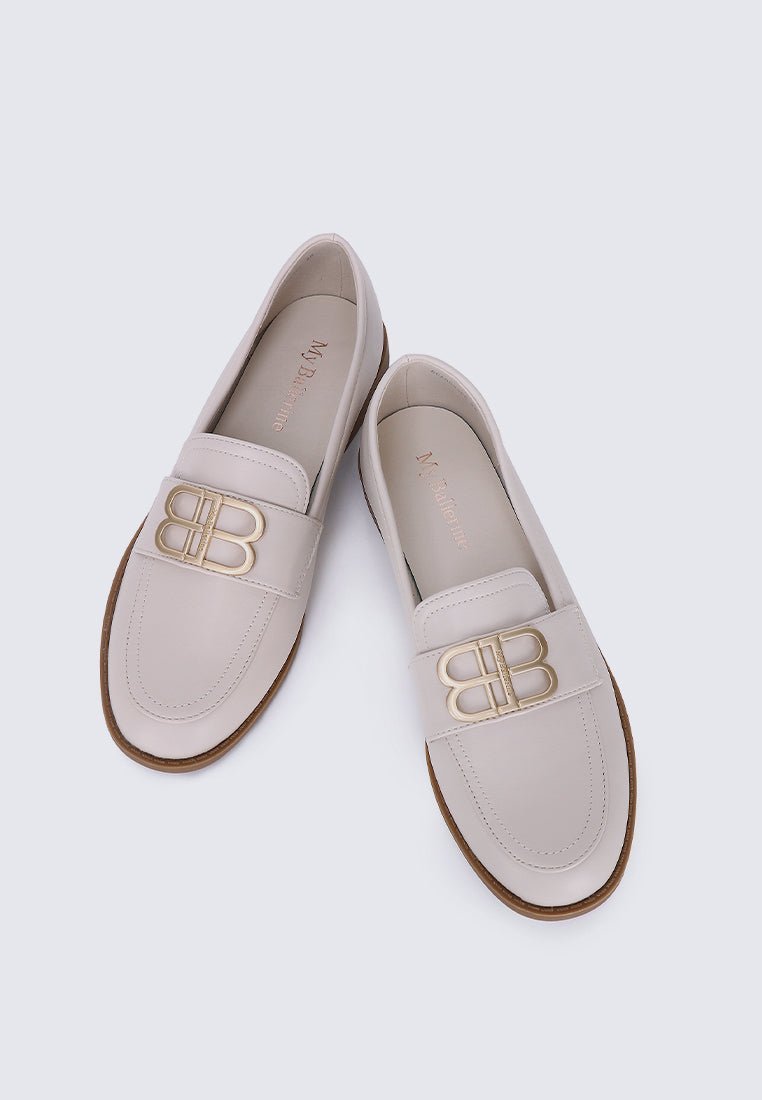 Minetta Comfy Loafers In BeigeLoafers - myballerine