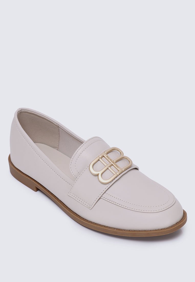 Minetta Comfy Loafers In BeigeLoafers - myballerine