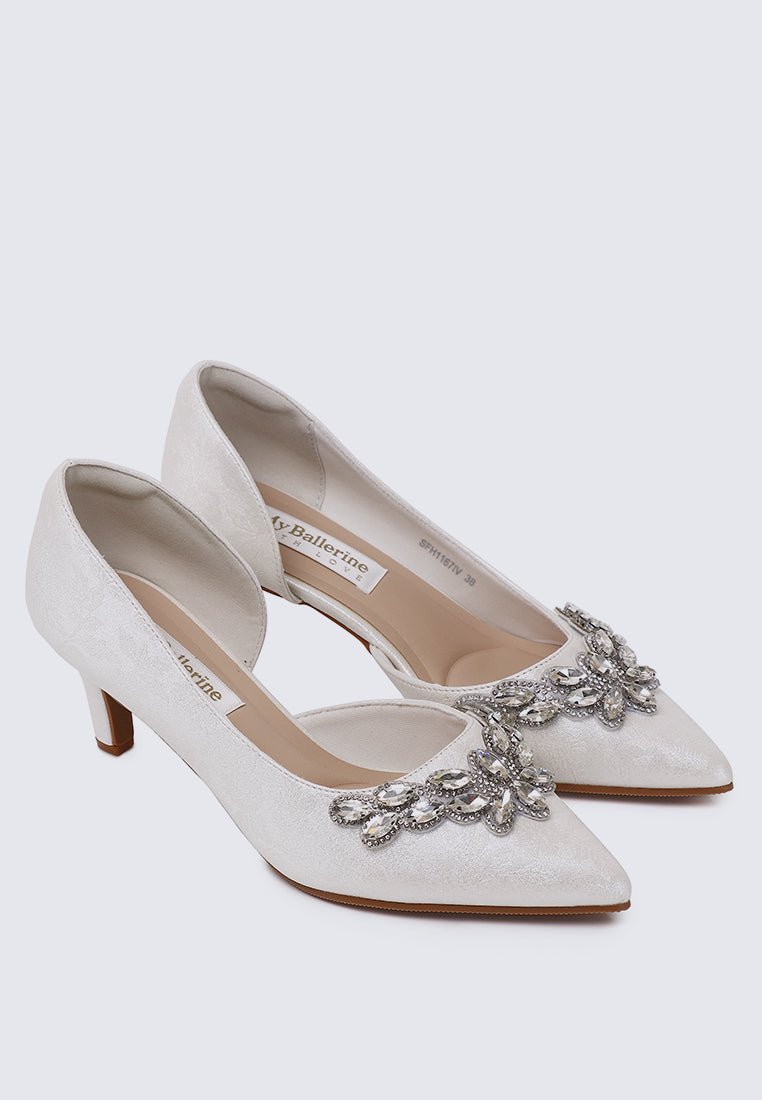 Mirelle Comfy Heels In IvoryHeels - myballerine