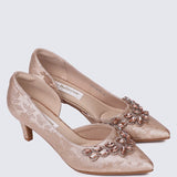 Mirelle Comfy Heels In Rose GoldHeels - myballerine