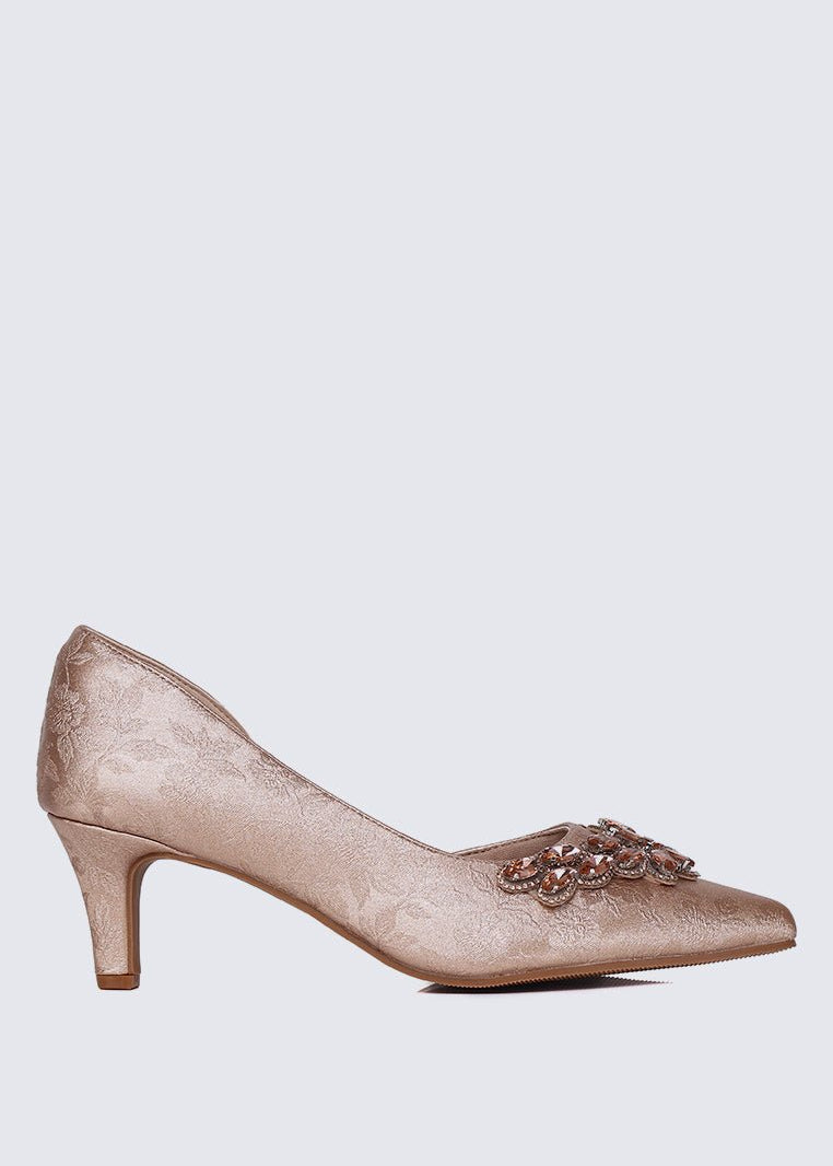 Mirelle Comfy Heels In Rose GoldHeels - myballerine