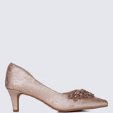 Mirelle Comfy Heels In Rose GoldHeels - myballerine