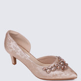 Mirelle Comfy Heels In Rose GoldHeels - myballerine