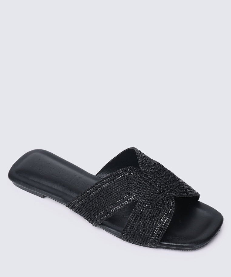 Mocca Comfy Sandals In BlackShoes - myballerine