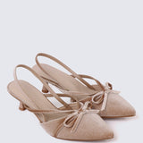 Morvella Comfy Heels In AlmondHeels - myballerine
