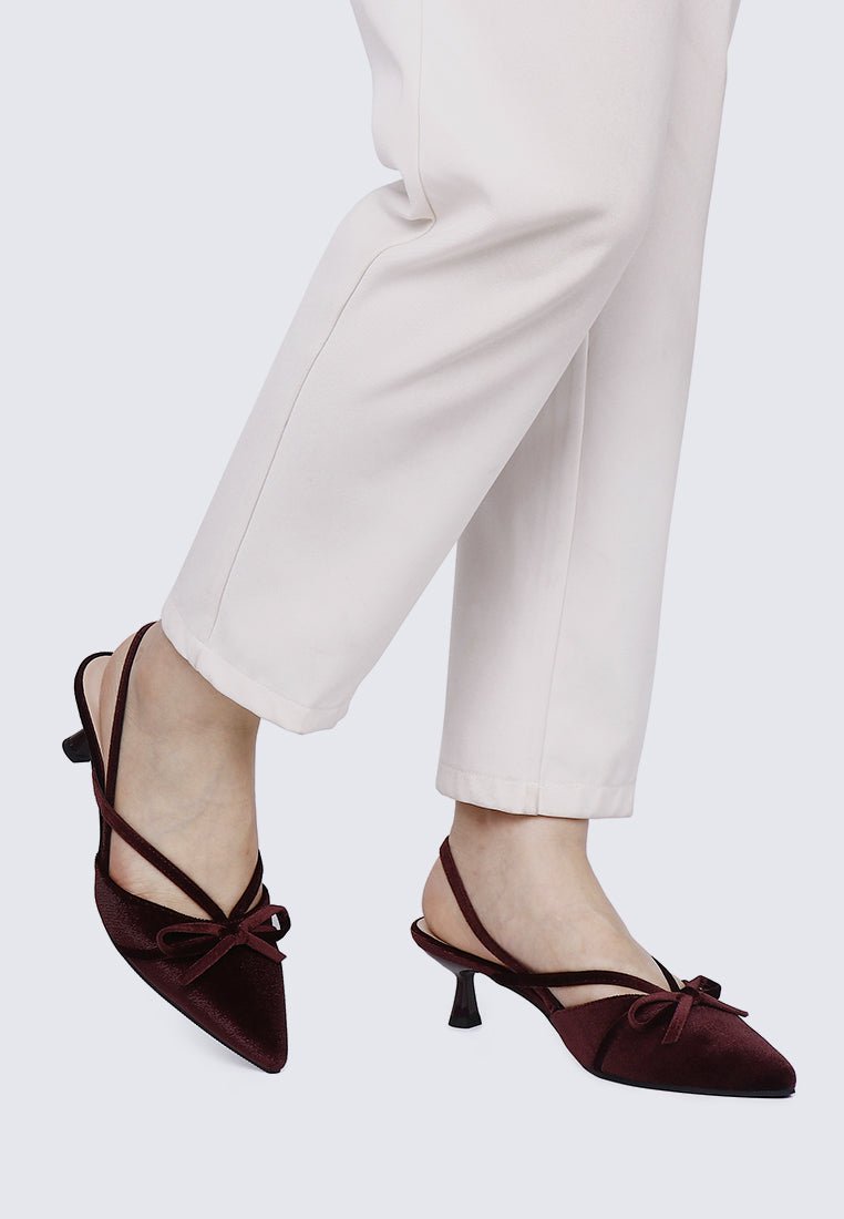 Morvella Comfy Heels In Mauve TaupeHeels - myballerine