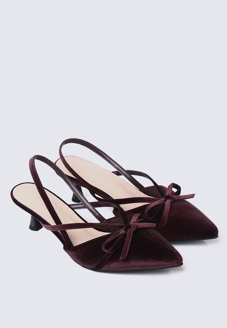 Morvella Comfy Heels In Mauve TaupeHeels - myballerine