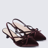 Morvella Comfy Heels In Mauve TaupeHeels - myballerine