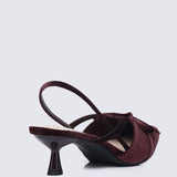 Morvella Comfy Heels In Mauve TaupeHeels - myballerine